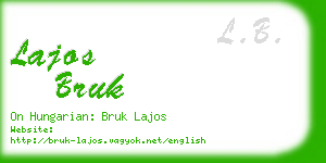 lajos bruk business card